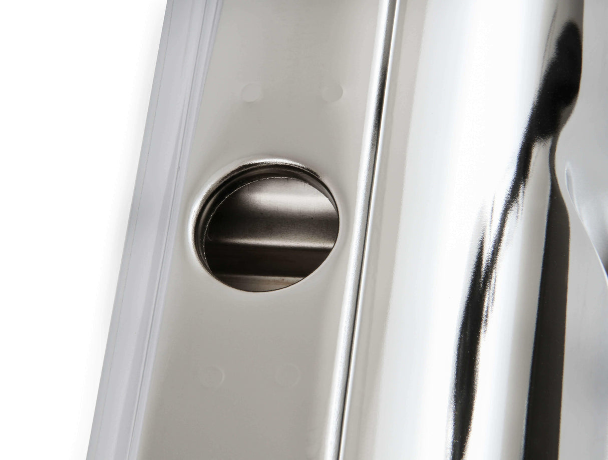 Mr. Gasket chrome valve covers with baffle Ford steel 9412