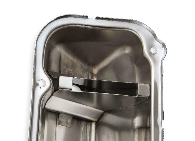 Mr. Gasket chrome valve covers with baffle Ford steel 9413