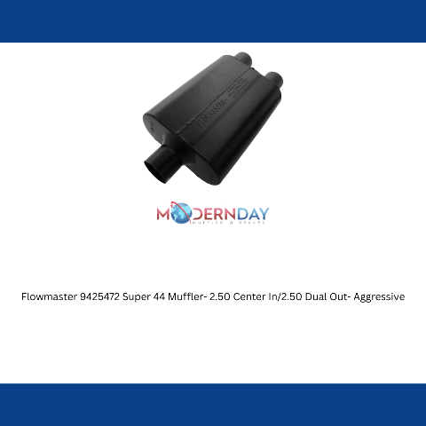 Flowmaster 9425472 Super 44 Muffler- 2.50 Center In/2.50 Dual Out- Aggressive