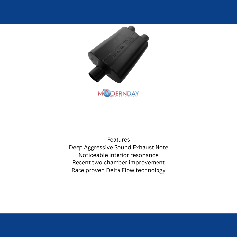 Flowmaster 9425472 Super 44 Muffler- 2.50 Center In/2.50 Dual Out- Aggressive