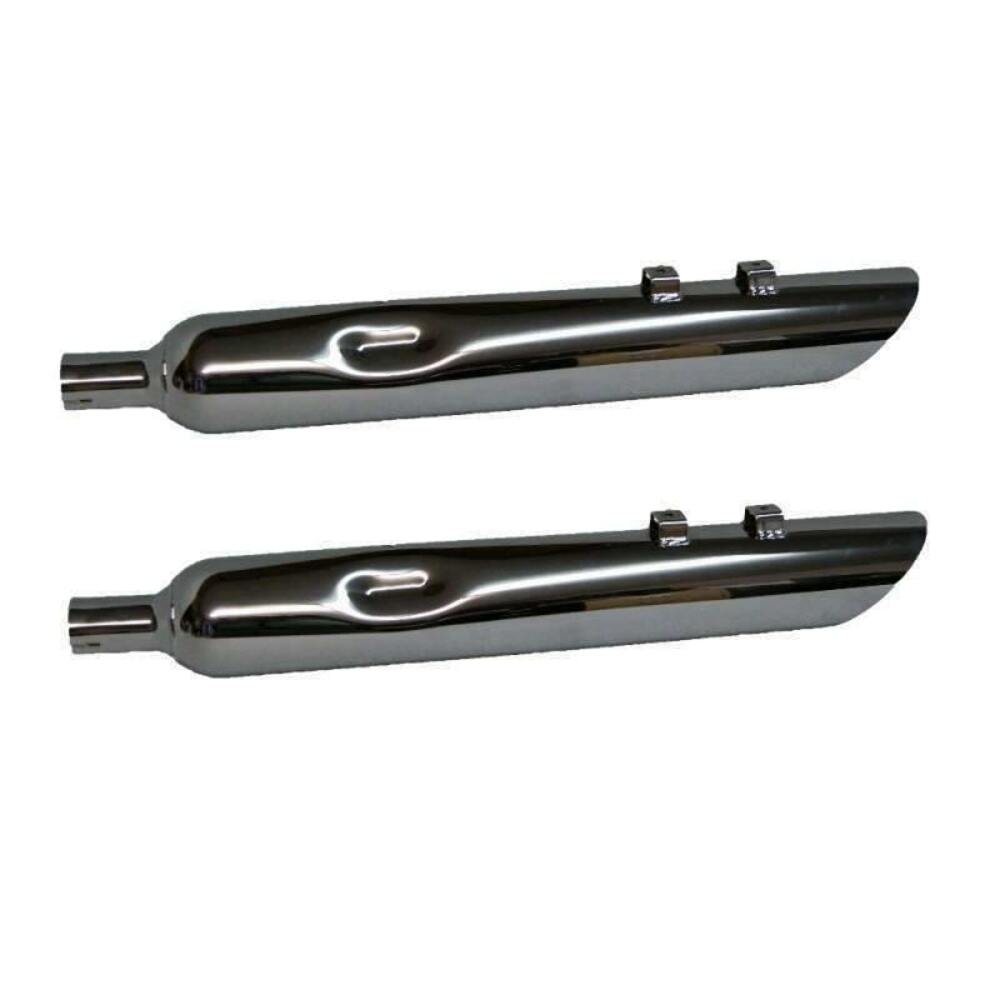 t 95-16 Harley Davidson Straight Cut Slip On Motorcycle Muffler 2.5 Baffle Jones Exhaust