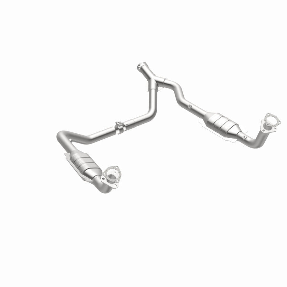 MagnaFlow direct-fit catalytic converter fits 1996-2002 Land Rover Range Rover HSE 4.6L and 1996-2000 Land Rover Range Rover 4.0L stainless steel Federal EPA compliant OBDII 93694