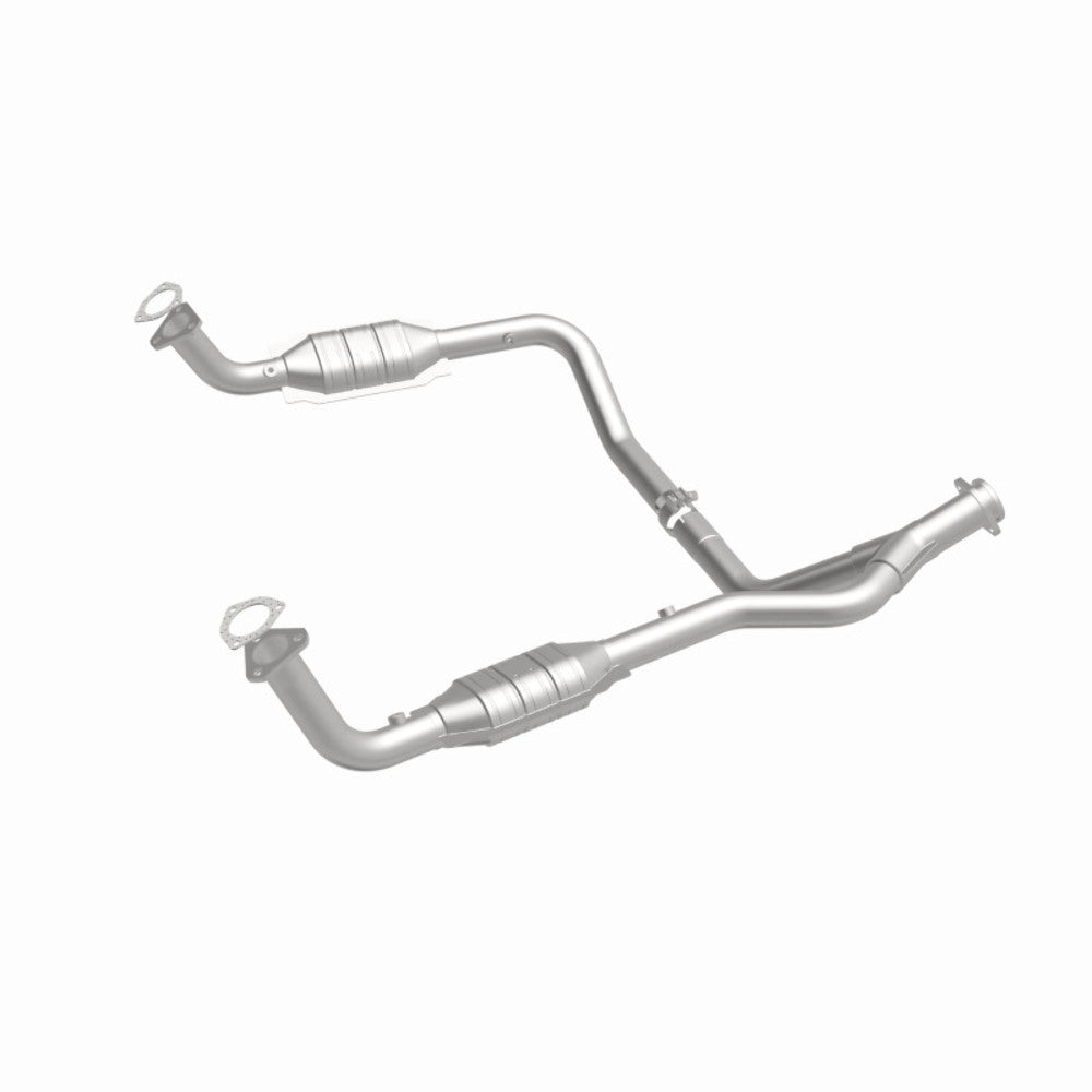 MagnaFlow direct-fit catalytic converter fits 1996-2002 Land Rover Range Rover HSE 4.6L and 1996-2000 Land Rover Range Rover 4.0L stainless steel Federal EPA compliant OBDII 93694