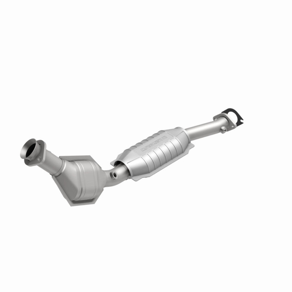 MagnaFlow direct-fit catalytic converter fits 1996-2002 Mercury Grand Marquis, Lincoln Town Car, and additional vehicles and 1996-2000 Crown Vic 4.6L 50 S 4.6L stainless steel CARB