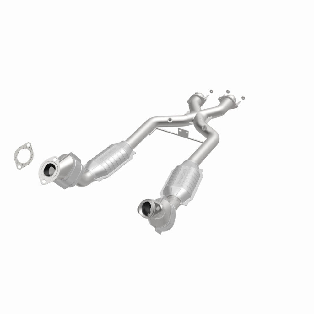 MagnaFlow direct-fit catalytic converter for 1996-1998 Ford Mustang stainless steel CARB compliant 441112
