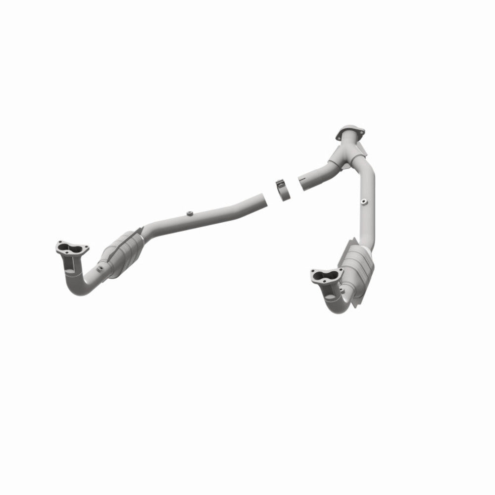 MagnaFlow direct-fit catalytic converter fits 1996-1998 Land Rover Discovery and 1997 Land Rover Defender 90. Hardware is included to eliminate the hassle of working with corroded