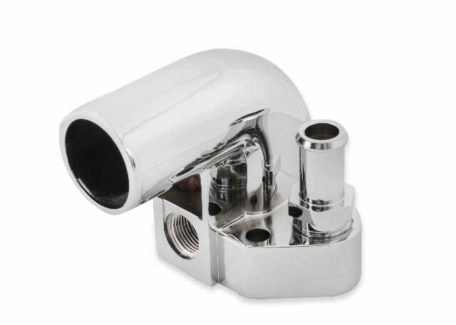 Mr. Gasket water neck chrome Ford polished steel 9713