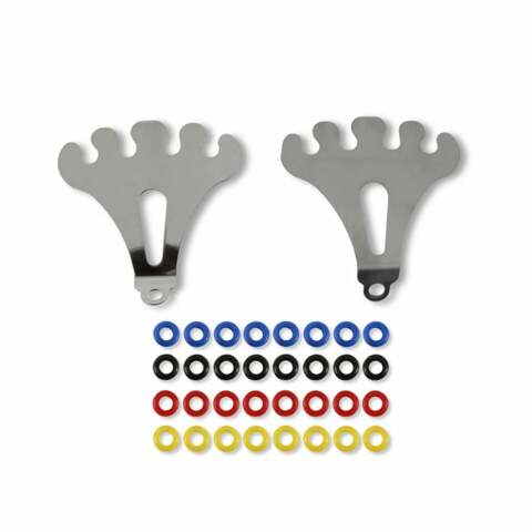 Mr. Gasket wire loom set 4 wire short chrome steel rubber 9751
