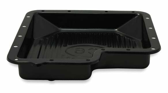 Mr. Gasket transmission oil pan black steel 9756BMRG Ford aluminum 2493