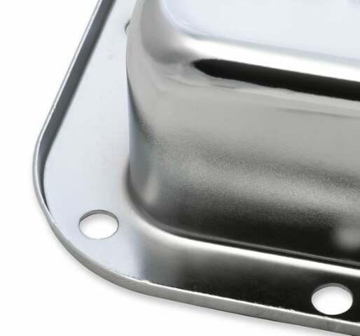 Mr. Gasket transmission oil pan chrome 9756CMRG Ford aluminum steel 2493