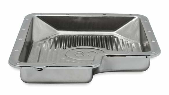 Mr. Gasket transmission oil pan chrome 9756CMRG Ford aluminum steel 2493