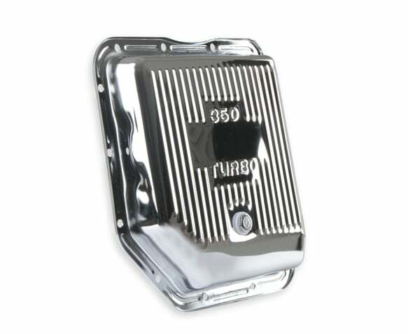 Mr. Gasket transmission oil pan chrome Chevy aluminum steel 9761