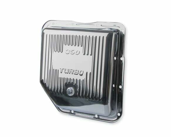 Mr. Gasket transmission oil pan chrome Chevy aluminum steel 9761