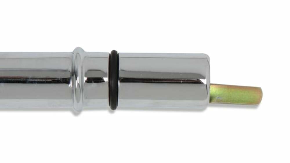Mr. Gasket transmission dipstick and tube chrome A Chevy steel 9765