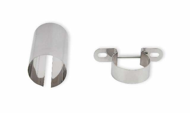 Mr. Gasket chrome coil holder bracket with bolt horizontal mount steel 9777