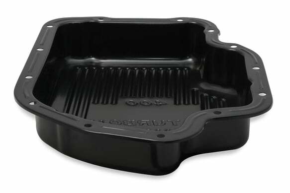 Mr. Gasket transmission oil pan black steel 9786BMRG Chevy aluminum 2493