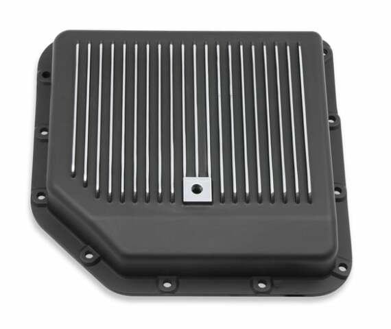 Mr. Gasket transmission oil pan black aluminum 9795BMRG Chevy steel 2493