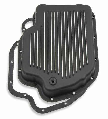 Mr. Gasket transmission oil pan black aluminum 9796BMRG Chevy steel 2493