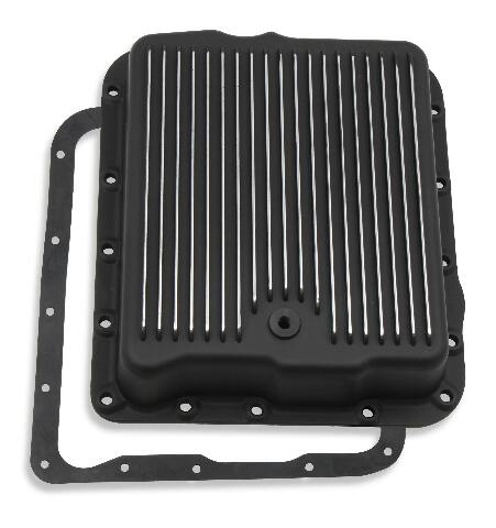 Mr. Gasket transmission oil pan black aluminum 9797BMRG LS engine Chevy steel 2493