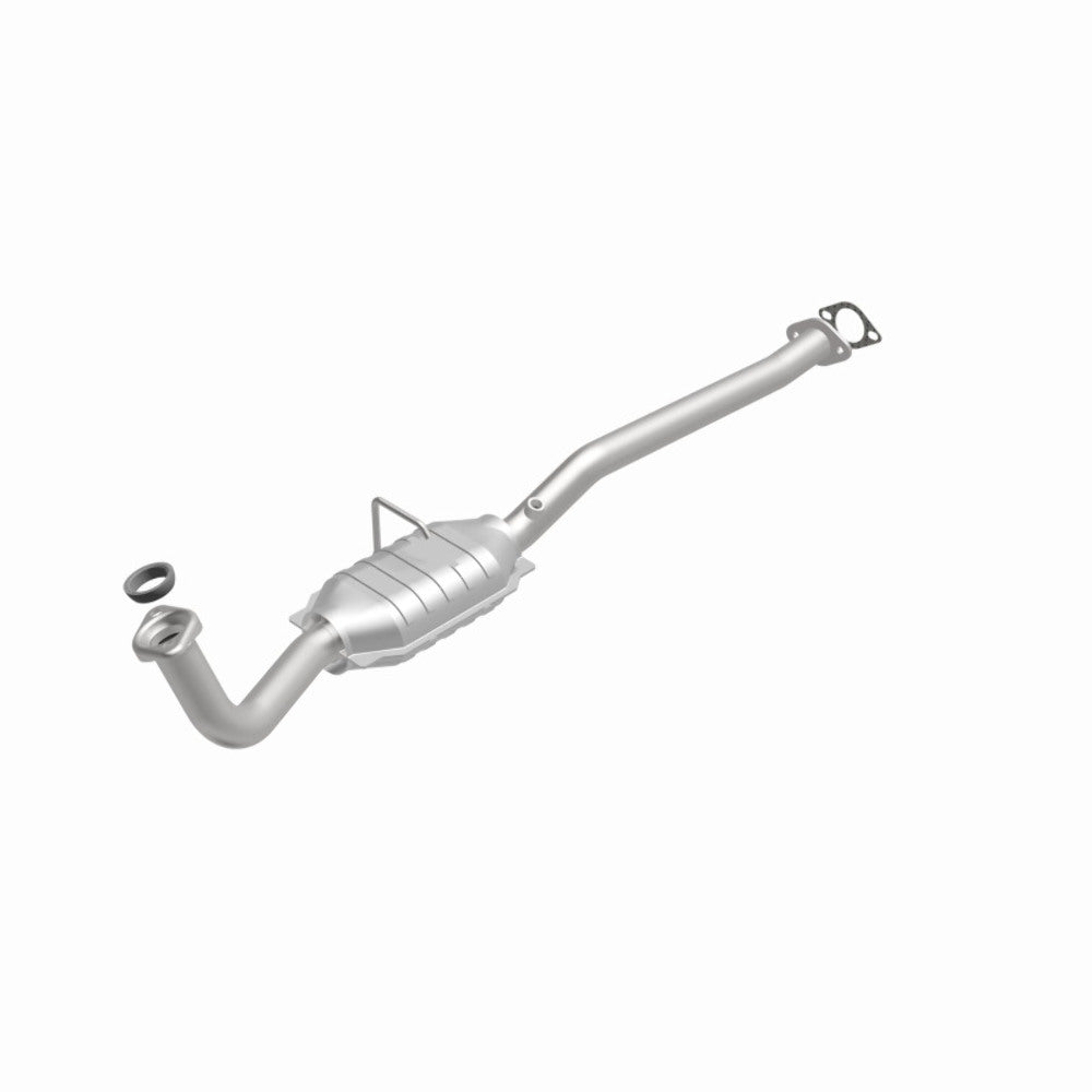 MagnaFlow direct-fit catalytic converter fits 1998-2001 Chevrolet Geo Metro and 1995-2001 Suzuki Swift, this and 1998-2001 Geo Metro/Swift 1.3 rr OE 1.3 inch inlet/outlet stainless