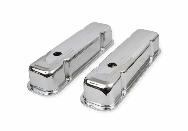 Mr. Gasket chrome tall style valve covers steel 9805