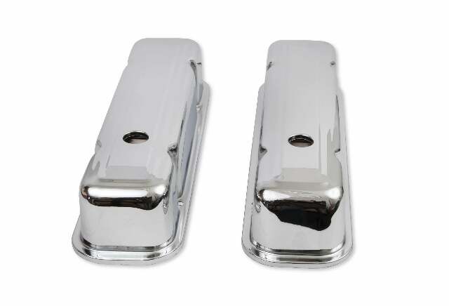 Mr. Gasket chrome tall style valve covers steel 9805
