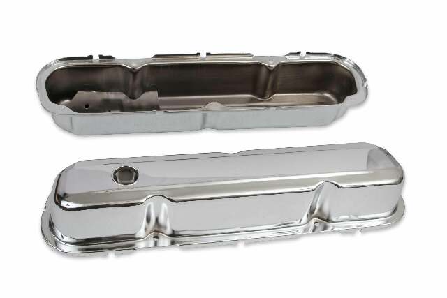 Mr. Gasket chrome tall style valve covers steel 9806