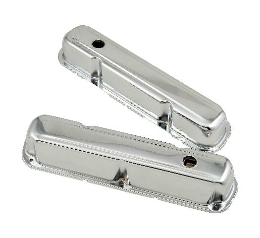 Mr. Gasket chrome tall style valve covers steel 9806