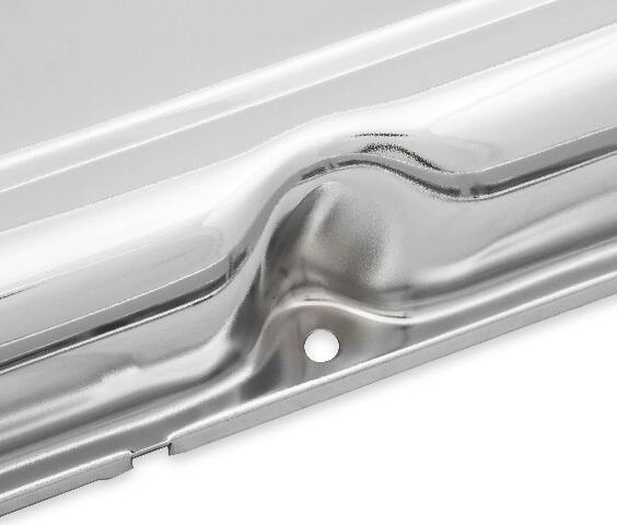 Mr. Gasket valve cover chrome 9830CMRG black steel 2493