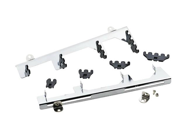 Mr. Gasket spark plug wire loom kit 7 8.5 mm chrome black steel 9870