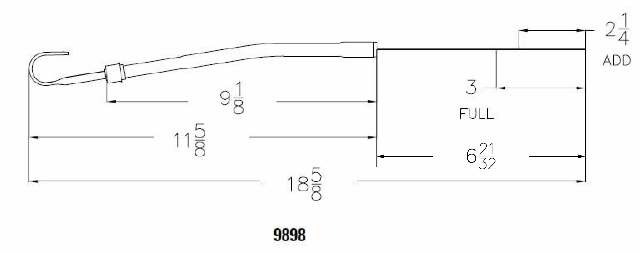 Mr. Gasket engine oil dipstick chrome steel 9898