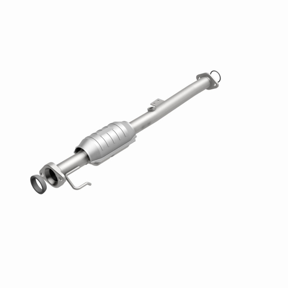 MagnaFlow direct-fit catalytic converter fits 1999-2003 Chevrolet Tracker and Suzuki Vitara, this and 1999-2002 Vitara 1.6/2 1.6 inch inlet/outlet stainless steel CARB compliant OB