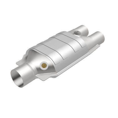 MagnaFlow universal catalytic converter 2.5 inch inlet/outlet stainless steel Federal EPA compliant OBDII 99067h