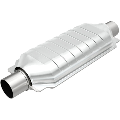 MagnaFlow universal catalytic converter 2.5 inch inlet/outlet stainless steel Federal EPA compliant OBDII 99506h