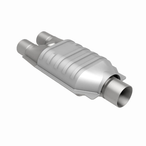 MagnaFlow universal catalytic converter 2.5 inch inlet/outlet stainless steel Federal EPA compliant OBDII 99607h