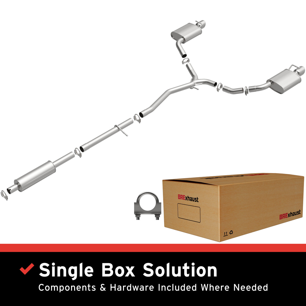 2011-2015 Ford Explorer Direct-Fit Replacement Exhaust System 106-0459 aluminized steel