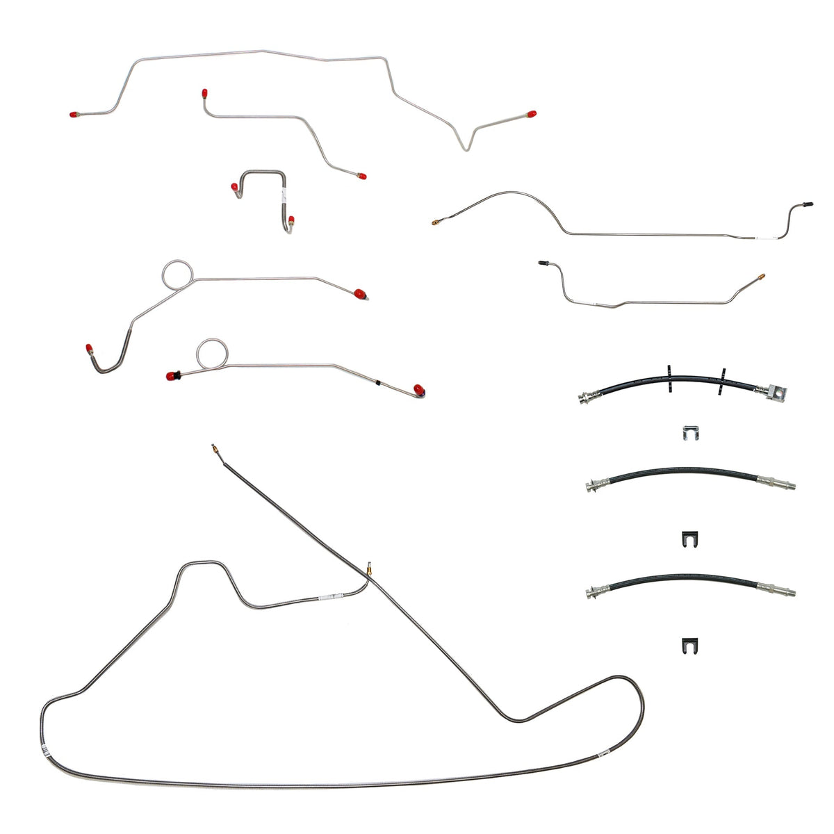 1967 Dodge Charger Complete Brake Line and Hose Kit Power Drums BLH114SS
