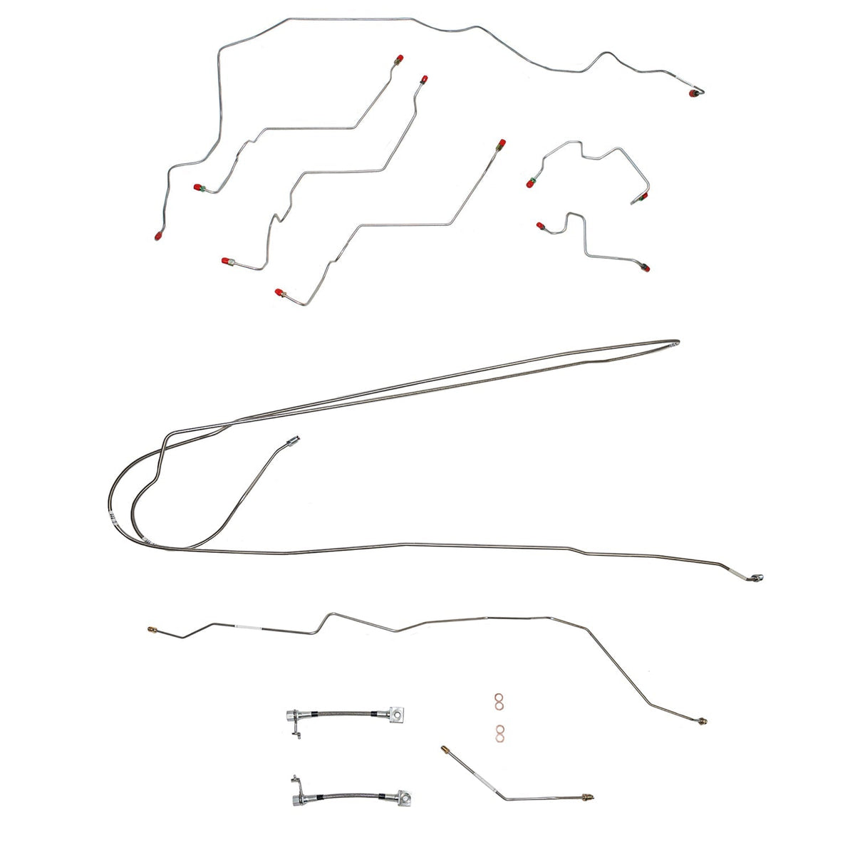 2003-2005 Dodge Ram 3500 Complete Brake Line Kit Quad Cab Long Bed 4x4 CBK0692SS