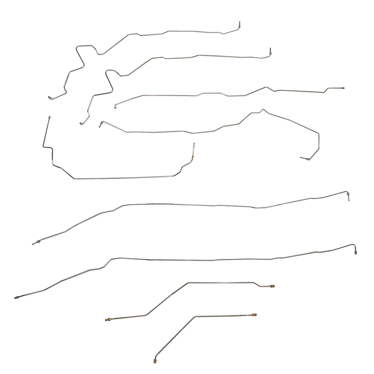 Complete Brake Line Kit for 2011 GMC Sierra 2500HD 6.0L, , Reg w/ Long; ABS 4WD stainless steel
