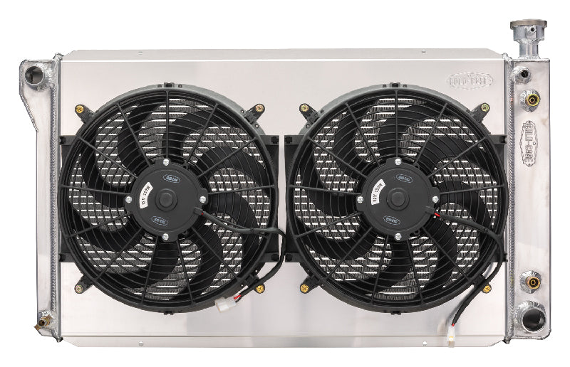 88-98 GM 1500 Truck W/Out Oil Cooler Aluminum Radiator Kit radiator row aluminum polished