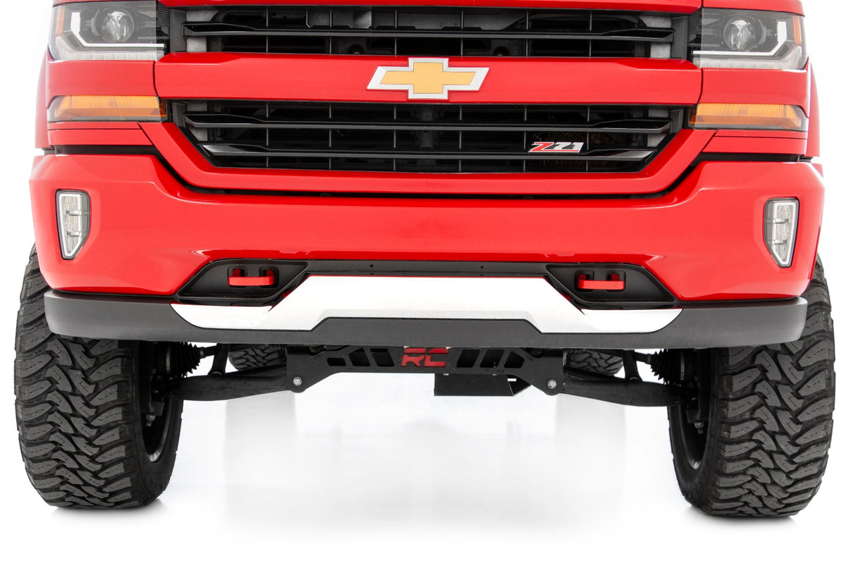 Fits Chevy Silverado 1500 2&4WD (2014-2018 & Classic) Tow Hooks Forged Red RS134