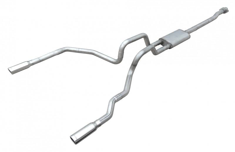 Pypes Violator exhaust system fits 2009-2014 Ford F-150 3.5 inch split rear exit dual exit 304 stainless steel mandrel bent SFT25V