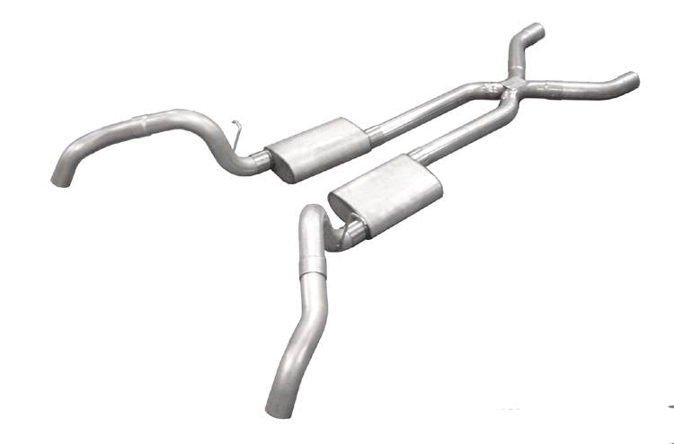 Pypes X-pipe exhaust system 3 inch split rear exit dual exit 304 stainless steel mandrel bent EVT50