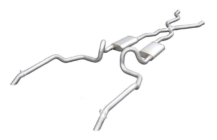 1994-1996 Chevy Impala Converter Back Exhaust System With X-Pipe