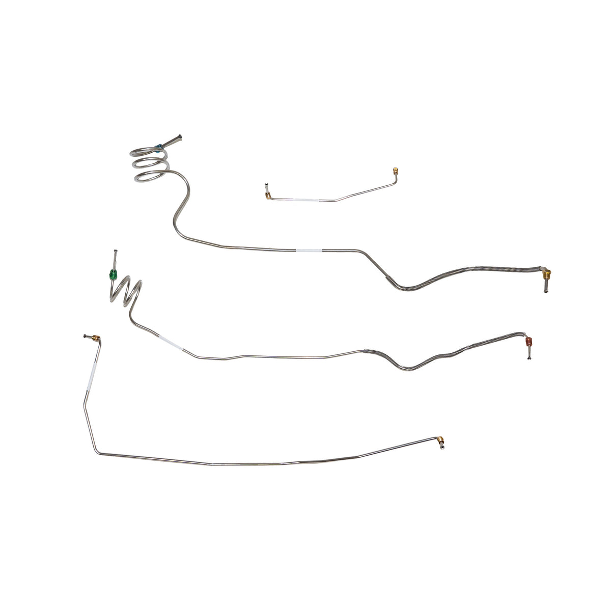 Front Brake Line Kit for 1973-1979 Chevy, C-10, Front Brake Kit; Stainless stainless steel