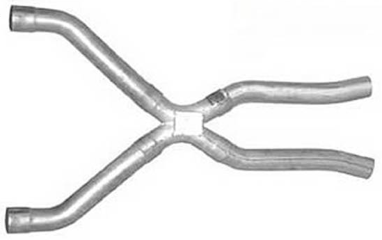 Exhaust X-Pipe Kit Intermediate Pipe 2.5 in Crossover Incl Special Angled Rear