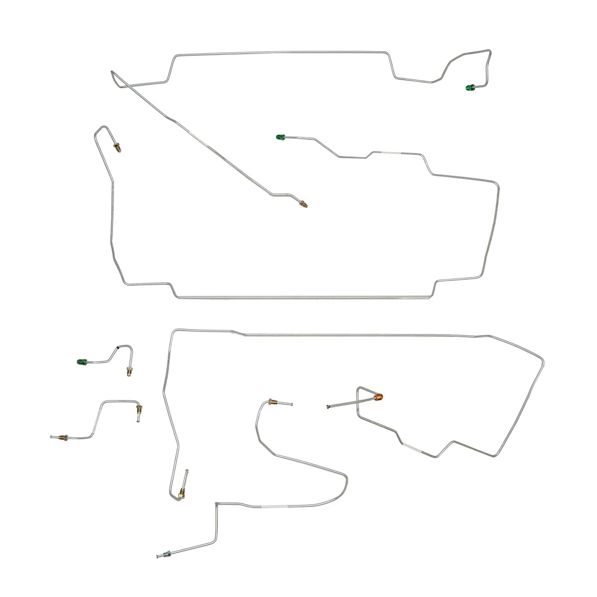 1998 Ford Mustang GT Front Brake Line Kit ABS Stainless ZKT9801SS