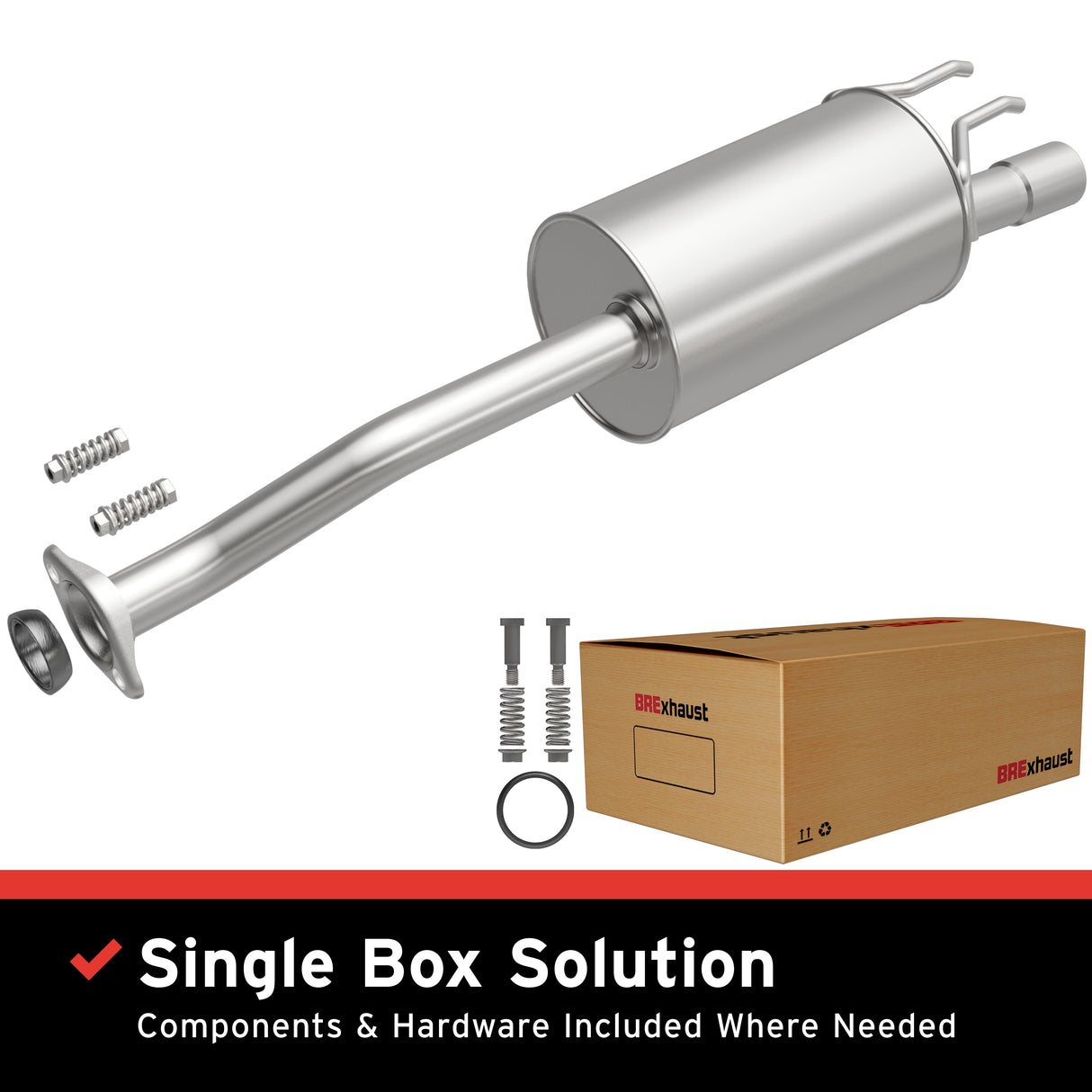 2006-2011 Honda Civic Direct-Fit Muffler Kit 108-0050 aluminized steel