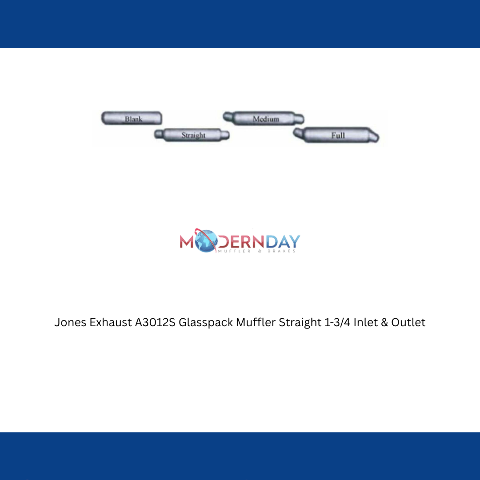 Jones Exhaust A3012S Glasspack Muffler Straight 1-3/4 Inlet & Outlet