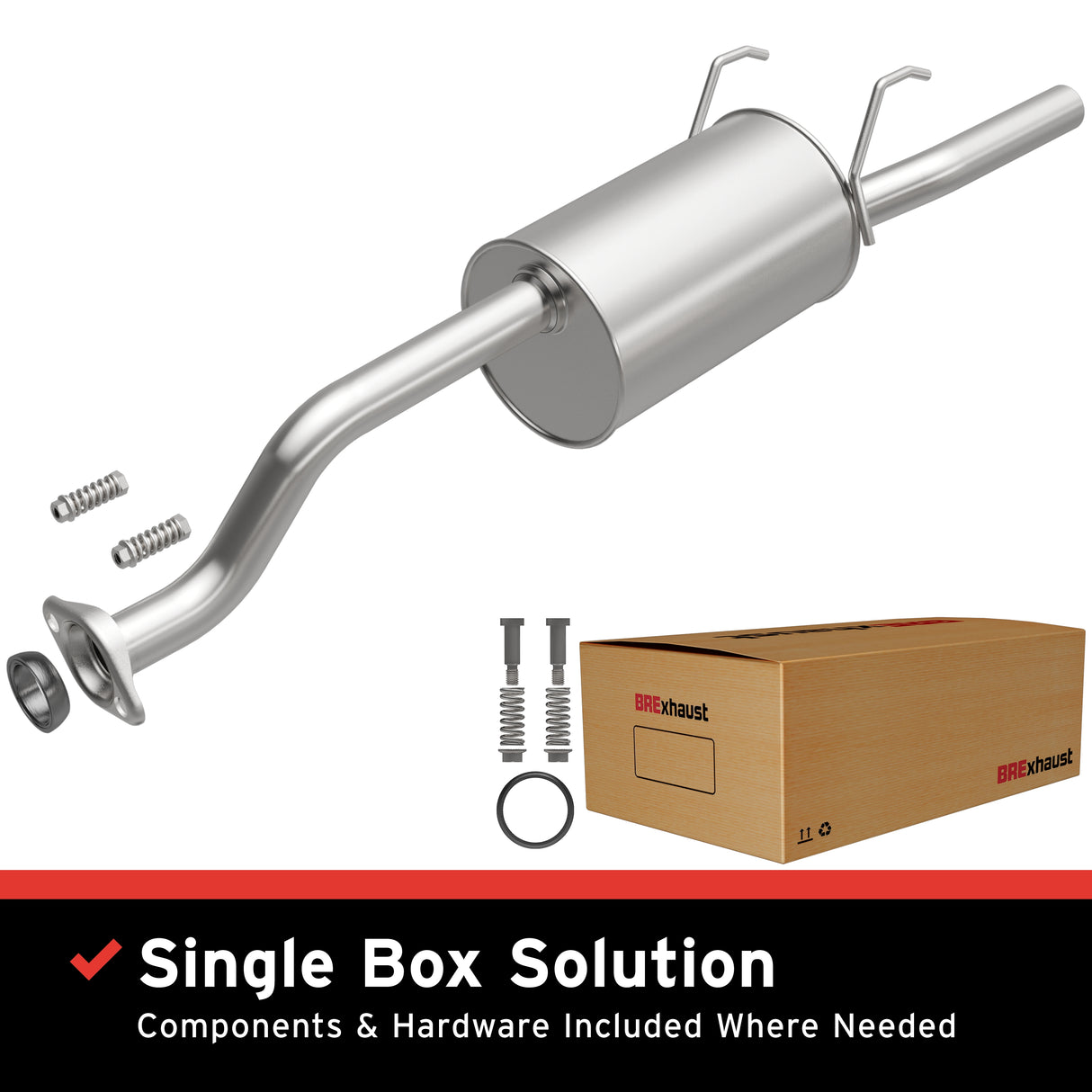 1992-2000 Honda Civic Direct-Fit Muffler Kit 108-0059 aluminized steel